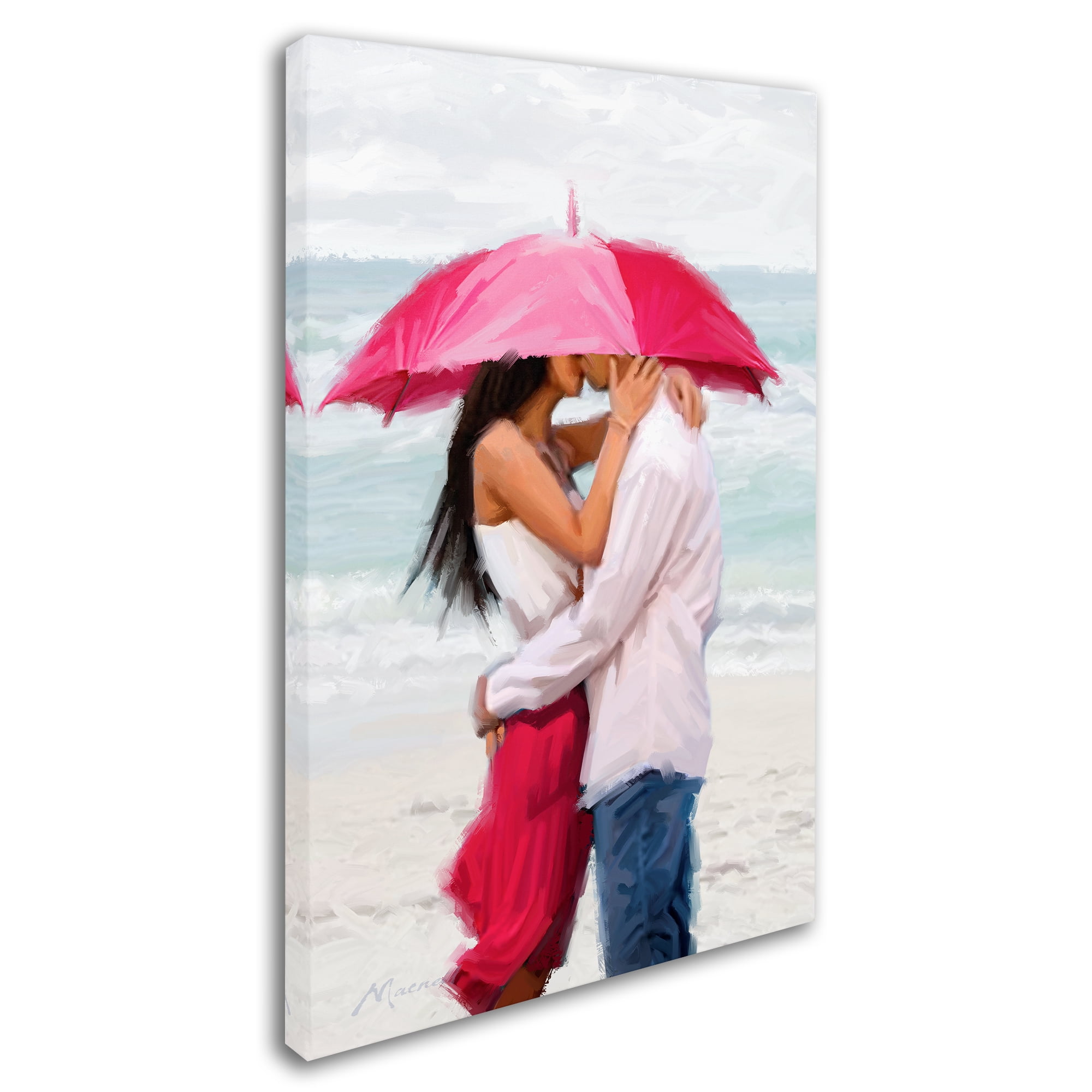 Trademark Fine Art 'Couple Under Umbrella II' Canvas Art by The Macneil Studio
