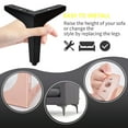 thumbnail image 6 of 4 Inch / 10cm Metal Furniture Legs, Btowin VCF 4Pcs Black Triangle Diamond Furniture Feet Modern Style Furniture Sofa Legs, DIY Heavy Duty Replacement Legs for Cabinet Sofa TV Stand Bookcase, 6 of 6