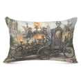 thumbnail image 3 of Pillow Case Plush Pillow Art Steampunk Train Painting Case standard size/King size/Queen size Bed Pillow Pillowcases, 3 of 9