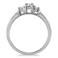 thumbnail image 2 of SZUL Women's 1/4 Carat TW Three Stone Diamond Ring in 10K White Gold (J-K-L Color, I2-I3 Clarity), 2 of 3