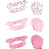 Hudson Baby Unisex Cotton Headband and Scratch Mitten Set