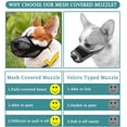 thumbnail image 4 of Frusde Dog Muzzle, Mesh Mask for Small, Medium and Large Dogs, Stop Biting, Barking and Chewing-Black, 4 of 7