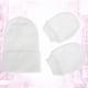 thumbnail image 5 of GOOHOCHY juego de gorro y guantes de algodón puro para bebé recién nacido (blanco), 5 of 8