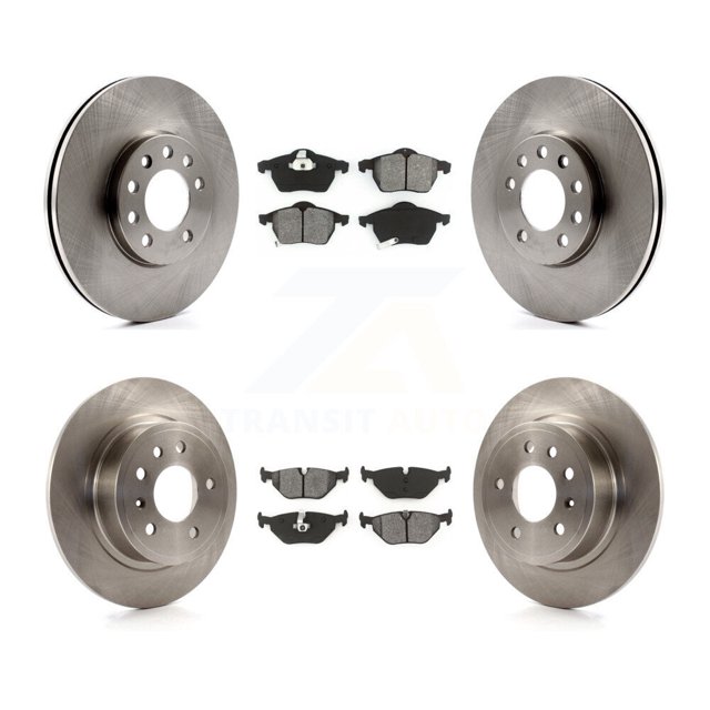 Transit Auto Front Rear Disc Brake Rotors and Semi-Metallic Pads Kit for Car Saab 9-5 K8S-101096