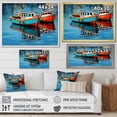 thumbnail image 4 of Designart "Fishing Boat harmonies II" Transportation Floater Framed Wall Art Living Room, 4 of 7