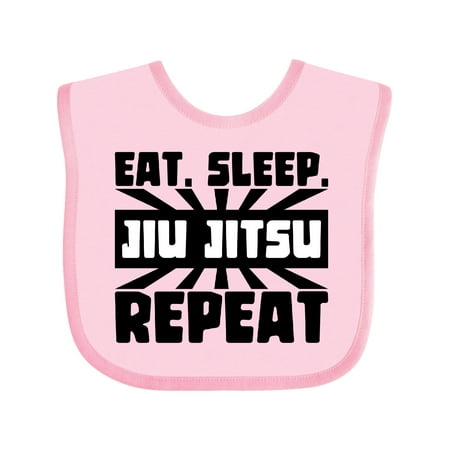 

Inktastic Eat Sleep Jiu Jitsu Repeat Gift Baby Boy or Baby Girl Bib