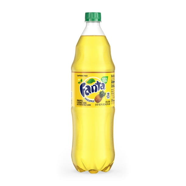 Fanta Pineapple Soda Fruit Flavored Soft Drink, 1.25 Liters - Walmart ...