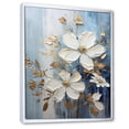 thumbnail image 2 of Designart "Golden Bloom Tranquility" Seasonal Flowers Floater Framed Canvas Wall Art, 2 of 5