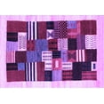 thumbnail image 1 of Ahgly Company Indoor Rectangle Abstract Purple Contemporary Area Rugs, 2' x 3', 1 of 4