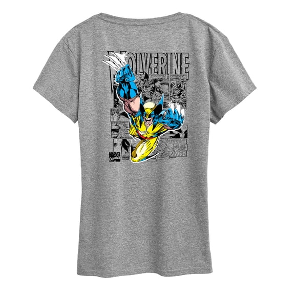 Marvel Wolverine - Comic Book Panels - Women's Short Sleeve Graphic T-Shirt