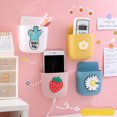 thumbnail image 2 of Multipurpose Wall Hanging Rack Colorful Cute Printed Cartoon Stationery Makeup Brush Remote Control Storage Box Bedside Mobile Phone Hanger, 2 of 6