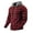 Red, variant on Mens Open Front Hoodie Checked Long Sleeve Hooded Fleece Tops Button Down Coats Winter Fleece Lined Hooded Jackets