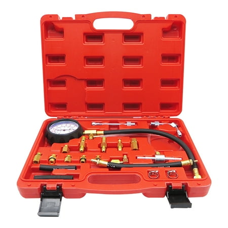 

Begsfte Fuel Pressure Tester Gauge Kit 140PSI Gasoline Gas Injection Manometer Tool Set