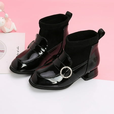 

Toddler Infant Kids Baby Boys Girls Fashion Solid Ankle Sport Shoes Boots