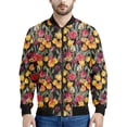 thumbnail image 4 of Chaqueta con cremallera y estampado de tulipanes coloridos para hombre y mujer, sudadera con estampado floral en 3D, chaquetas bomber de calle de manga larga geniales, 4 of 5