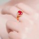thumbnail image 2 of Anillo de oro rosa con rubí, 2 of 2