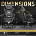 thumbnail image 5 of HLDIRECT Ergonomic High Back Gaming Chair with Pocket Spring Cushion, Game Chair with Footrest & Lumbar Massage, Gamer Chair, Computer Chair for Adults, Black & Gray, 5 of 8