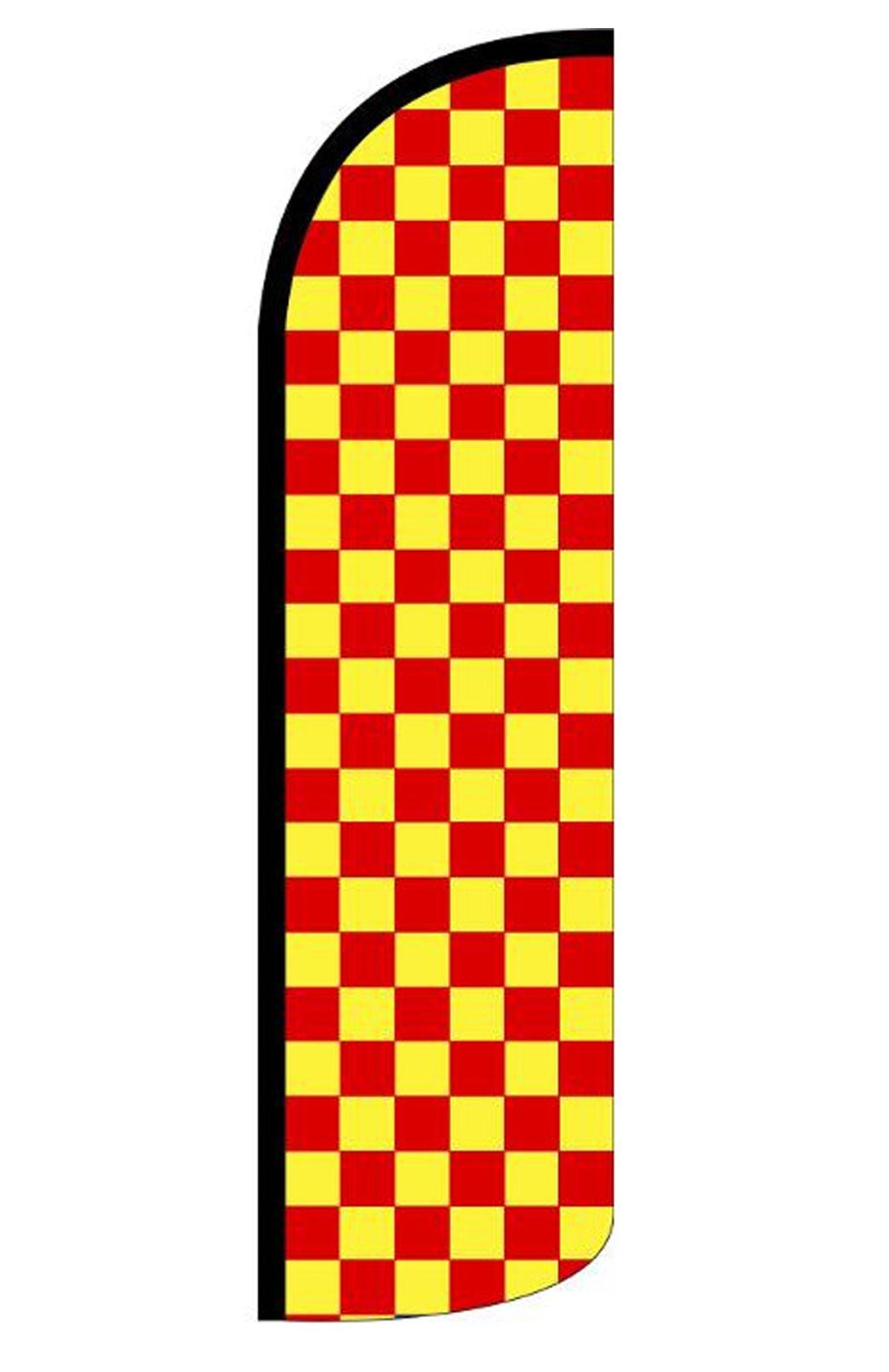 RED & YELLOW CHECKERED Windless Flag (Hardware Not Included ...