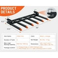 thumbnail image 4 of Heavy-Duty 6-Tine Clamp on Pallet Forks for Tractor Forks over 60”, 4000 lbs Capacity, dual nut construction, to Clean Debris, or Yard Refuse, Black, 4 of 8