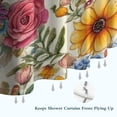 thumbnail image 6 of Pioneer Flower Floral Print Pattern Shower Curtain 84"x72" ,Bathroom Decorative Shower Curtains Set with 12 Hooks,Modern Waterproof Washable Shower Curtain, 6 of 6