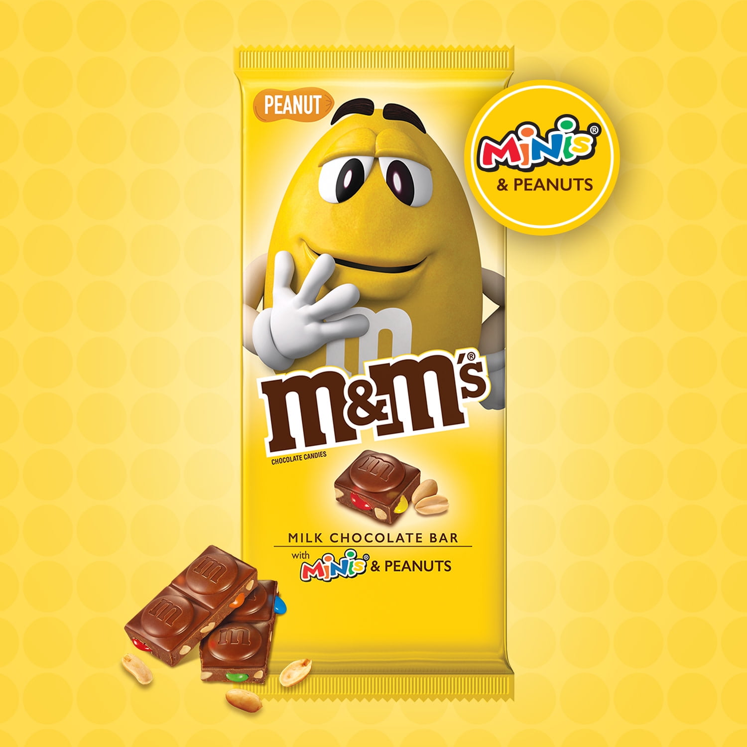 M&M's Milk Chocolate Bar with Minis & Peanuts, 3.9 oz - Foods Co.