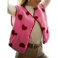 thumbnail image 2 of Female Fleece Vest Coat Pink L, 2 of 9