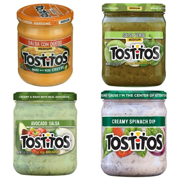 Tostitos Dip Variety Pack Creamy Spinach, Salsa Con Queso, Avocado