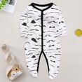 thumbnail image 2 of enyan Baby Outfits Boy Girl Newborn Footies One-Piece Sleeper Snap Button Romper Cotton Jumpsuit Toddler Boy Girl Clothes（White,3-6 Months）, 2 of 6