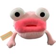 thumbnail image 1 of Bonito juguete de peluche de animal, labios rojos, ojos grandes, muñeco de rana de dibujos animados, 12 pulgadas, color rosa JFHHH pequeña, 1 of 5