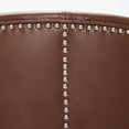 thumbnail image 2 of Noble House Leather Swivel Accent Chair, 360° Spin Mid-Century Modern Lounge Chair for Living Room, Brown, 2 of 6