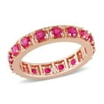 thumbnail image 1 of 1.60 Carat (ctw) Lab-Created Ruby Eternity Band Ring in Rose Plated Sterling Silver, 1 of 4