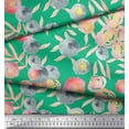 thumbnail image 3 of Soimoi Rayon Fabric Flower & Leaves Watercolor Print Fabric by the Yard 42 Inch Wide, 3 of 3
