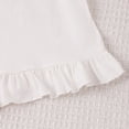 thumbnail image 4 of Toddler Baby Girl Clothes Gilrs Cute Outfit Short Sleeves Crewneck Embroidery T Shirt and Elastic Plaid Shorts Set, 4 of 6