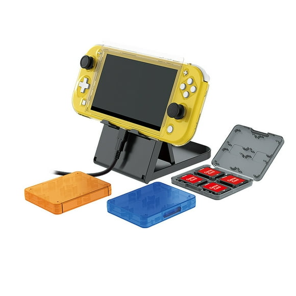 11-in-1 Accessory Bundle for Nintendo Switch Lite - PC Case, Game Card Holder, Tempered Glass, Charging Cable & More, Ultimate Switch Lite Kit
