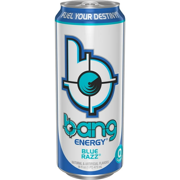 Pack of 2 Bang Energy Drink - Blue Razz, 16 oz (Package May Vary)