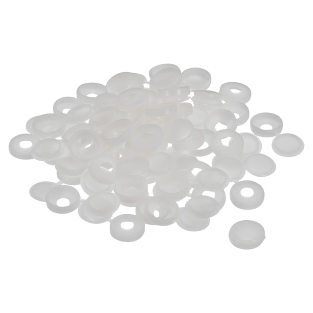 Unique Bargains 200Pack 5mm Hinged Screw Cover Caps Plastic Fold Screw Snap Covers, Light Gray