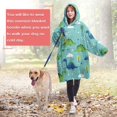 thumbnail image 4 of Wearable Oversized Blanket,Light Blue Dinosaurs Clouds Trees Pattern Wearable Blanket Hoodie for Adults,Cozy Hooded Blankets with Super Pockets,Super Warm Fuzzy Pullover for Women & Men, 4 of 6