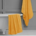 thumbnail image 4 of MALLONI HOME Premium Cotton Oversized 2 Pack Bath Sheet 35x70 - 100% Pure Cotton - Ideal for Everyday use - Ultra Soft & Highly Absorbent - Machine Washable - Mustard Yellow, 4 of 7
