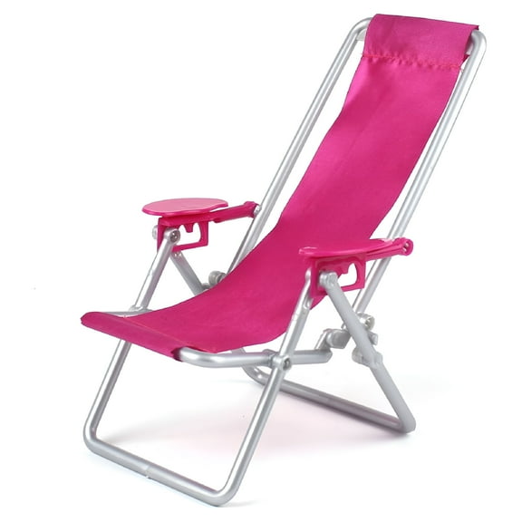 LAMIRO Miniature Folding Plastic Beach Chair Deck Doll House Furniture Garden Accessory