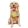 thumbnail image 5 of Naloa Navy Blue Leaf Sunflower Dog Bandanas 1PC Washable Triangle Dog Scarfs Premium Durable Fabric, for Small Medium Large Dogs and Cats, 5 of 6