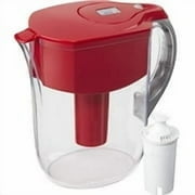 Brita Standard Grand Water Filter Pitcher, Large 10 Cup, Red