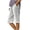 White, variant on WIZUTIZ Women Bermuda Shorts Long Sports Wide Leg Relaxed Loose Shorts Mid Rise Solid Trousers Knee-Length with Pockets Shorts for Ladies Elastic Gym Blue Linen