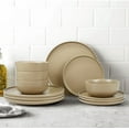 Mainstays Alessandra Brown 12Piece Stoneware Dinnerware Set