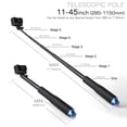 thumbnail image 2 of GEPULY 11''-45''Alumium Handheld Waterproof Selfie Stick Underwater Pole Handle Grip Monopod for Gopro Hero Session Max Insta360 AKASO DJI OSMO Digital Action Cameras, 2 of 5