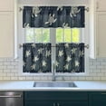 thumbnail image 3 of Kitchen Curtains 24 Inch Short - 3 Panel Set, Hawaiian Sea Turtle Ocean Design, Tropical Underwater Marine Life Print, Rod Pocket Window Curtain, Easy Wash, 3 of 6