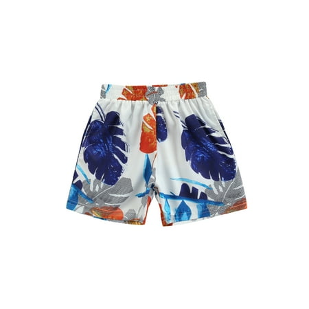 

Licupiee Toddler Baby Boy Shorts Beach Summer Swim Trunks Pineapple Short Pant Fashion Flower Boardshorts
