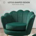 thumbnail image 4 of HOMCOM Modern Accent Chair Velvet Fabric Leisure Club Chair with Gold Legs, 4 of 10