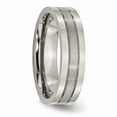 thumbnail image 4 of Solid Titanium Grooved 6mm Matte Brushed Finish and Wedding Band Ring Comfort-Fit Size 11, 4 of 7