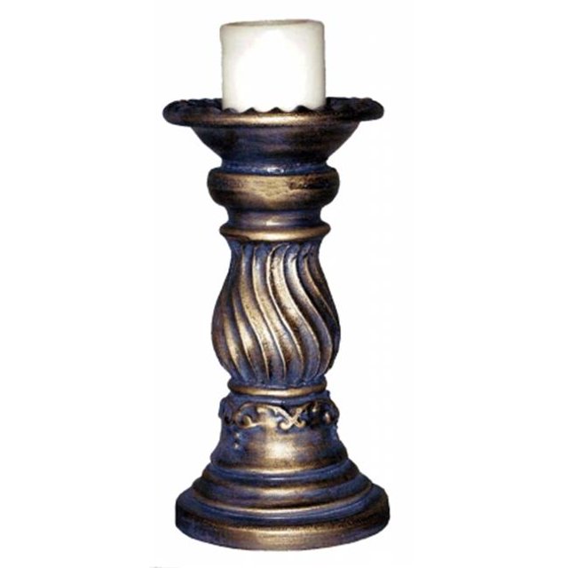 Hickory Manor House 34225 GW Small Swirl Candlestick - Gold Wash