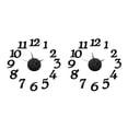 thumbnail image 3 of Injueey Etiqueta de la pared Reloj 3D Calcomanía de espejo Reloj de pared DIY Decoración Etiqueta Hogar Oficina Reloj Decoración Negro 2piezas Injueey CBP012395, 3 of 5
